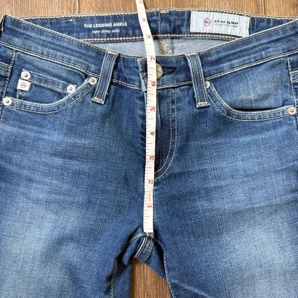 AG Jean The Legging Super Skinny Ankle sz 24 slim blue stretchy mid rise